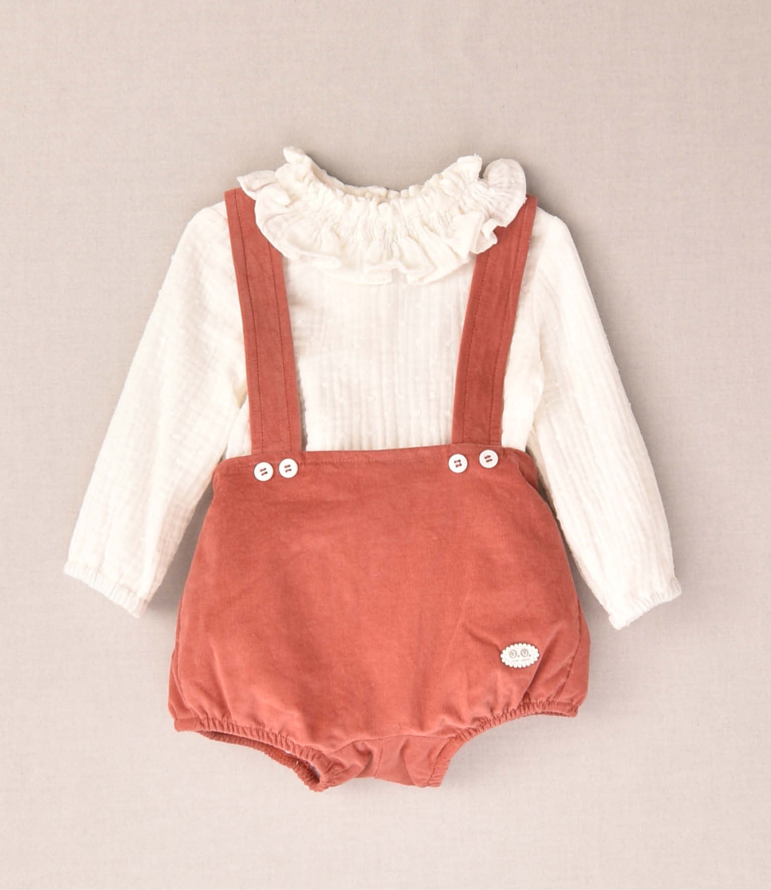 ENSEMBLE GRENOUILLÈRE BÉBÉ EN VELOURS CÔTELÉ