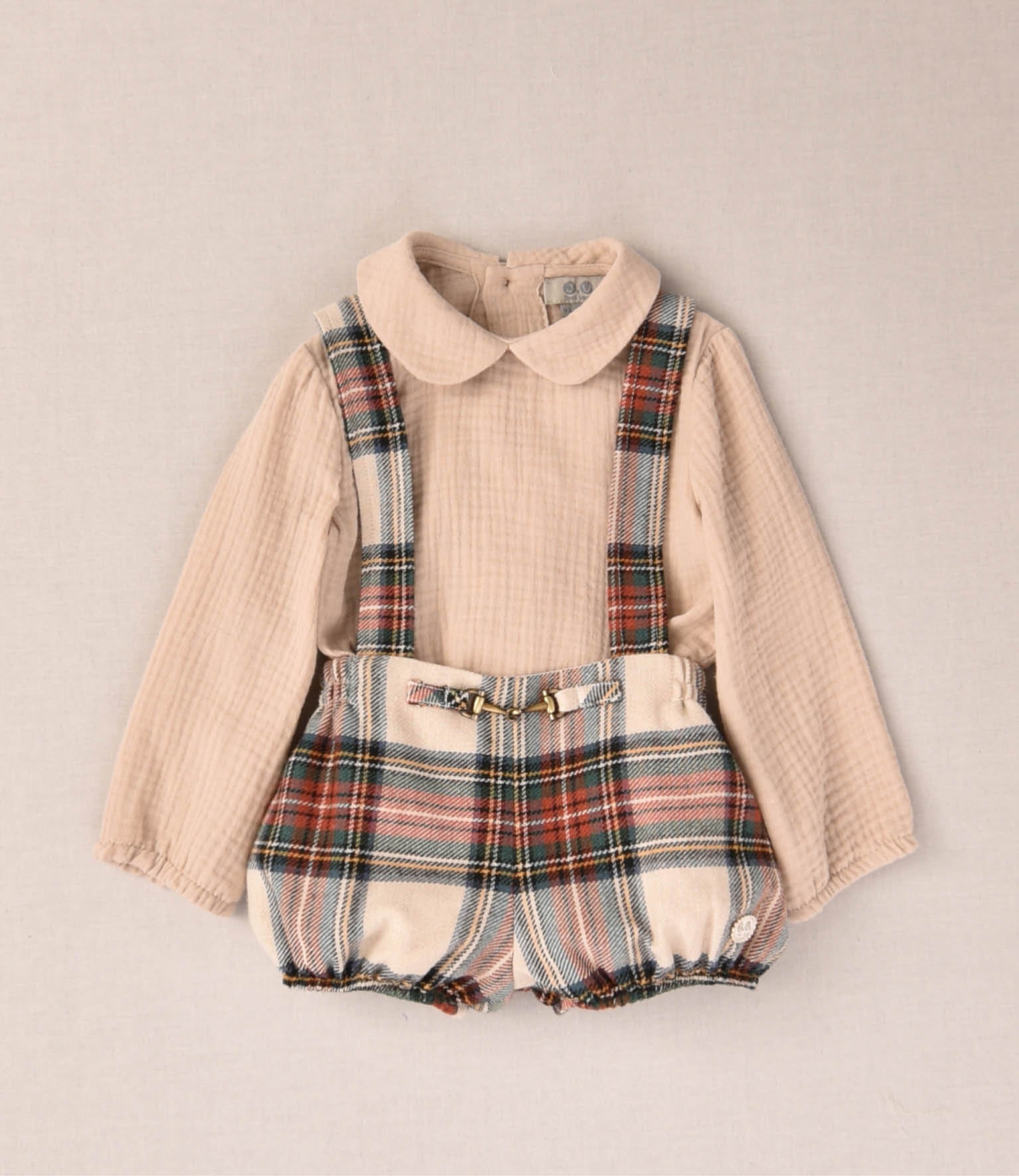 ENSEMBLE GRENOUILLÈRE UNIE/À CARREAUX BÉBÉ