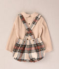 CONJUNTO RANA LISO/CUADROS BEBE