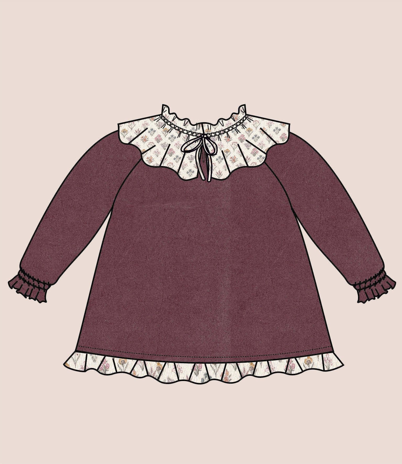 SUDADERA VOLTANTE FLORES BEBE