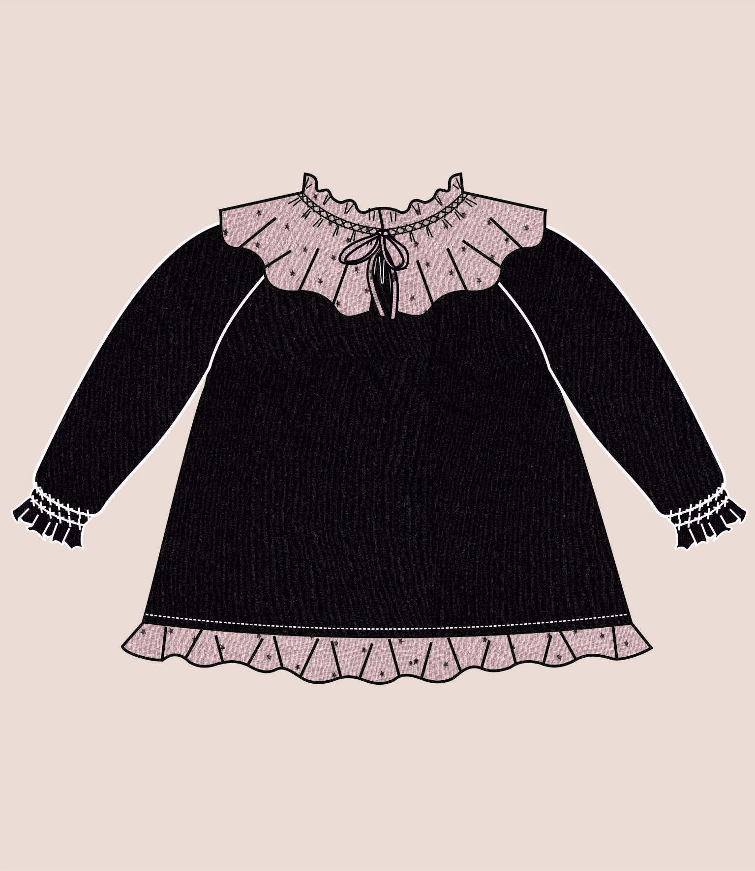 SUDADERA VOLANTE ESTRELLA BEBE