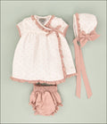 VESTIDO LINO BORDADO BEBE 3P
