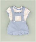 ENSEMBLE GRENOUILLÈRE EN LIN BRODÉ BÉBÉ