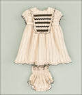 VESTIDO RAYAS LUREX BEBE