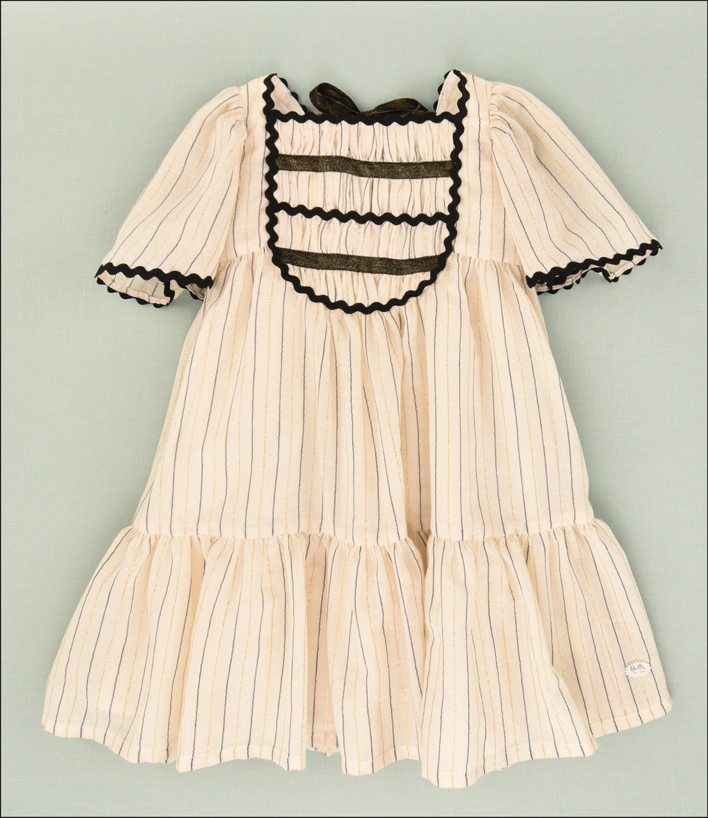 VESTIDO RAYAS LUREX NIÑA