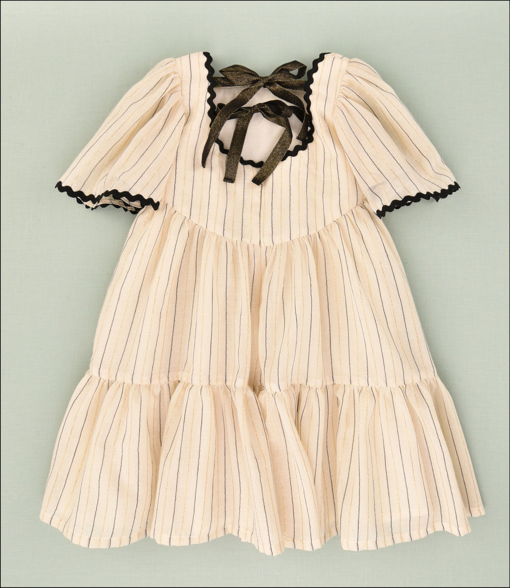 VESTIDO RAYAS LUREX NIÑA