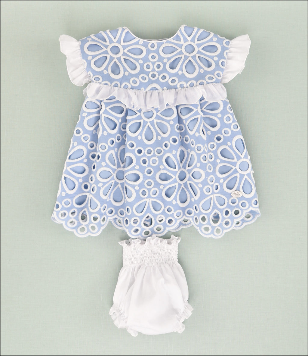 VESTIDO FLORES BORDADO BEBE