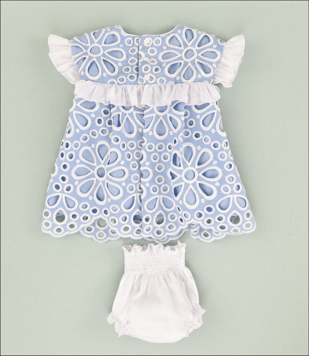 VESTIDO FLORES BORDADO BEBE