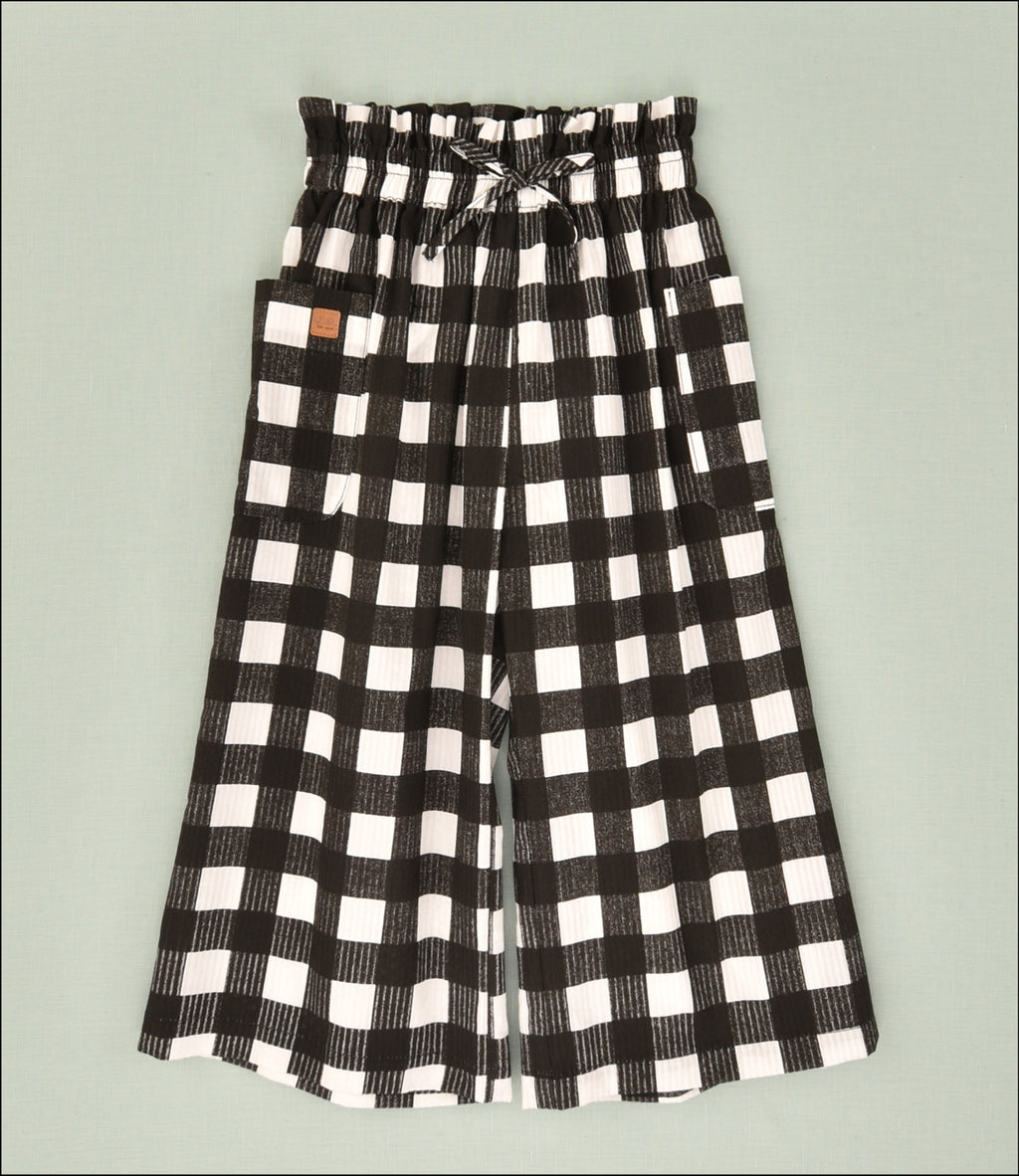PANTALON LARGO VICHY NIÑA