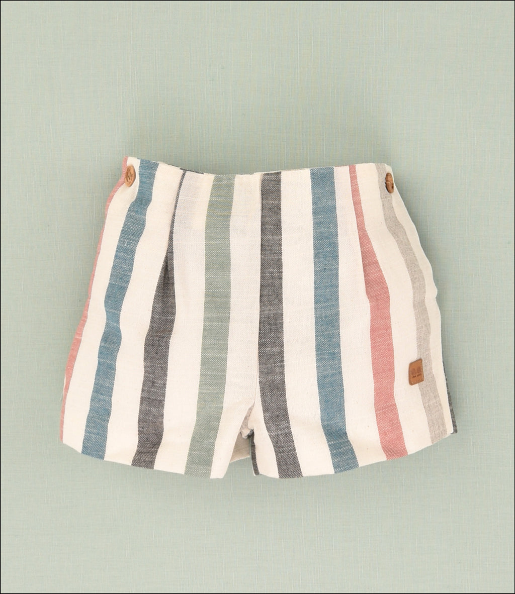 PANTALON CORTO RAYAS NIÑO