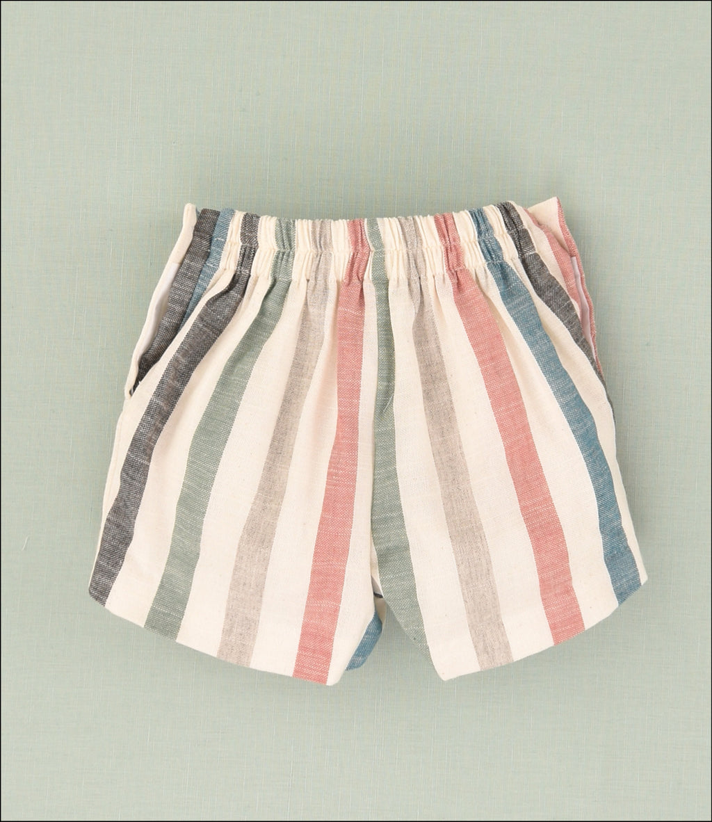PANTALON CORTO RAYAS NIÑO