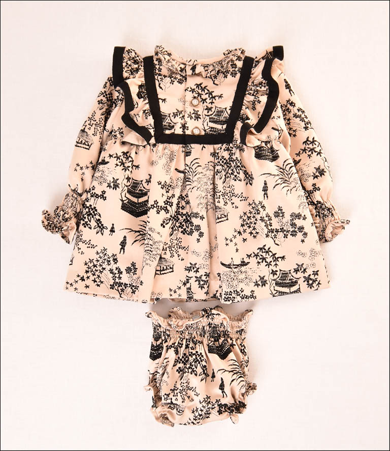 VESTIDO FLOCADO BEBE 2P