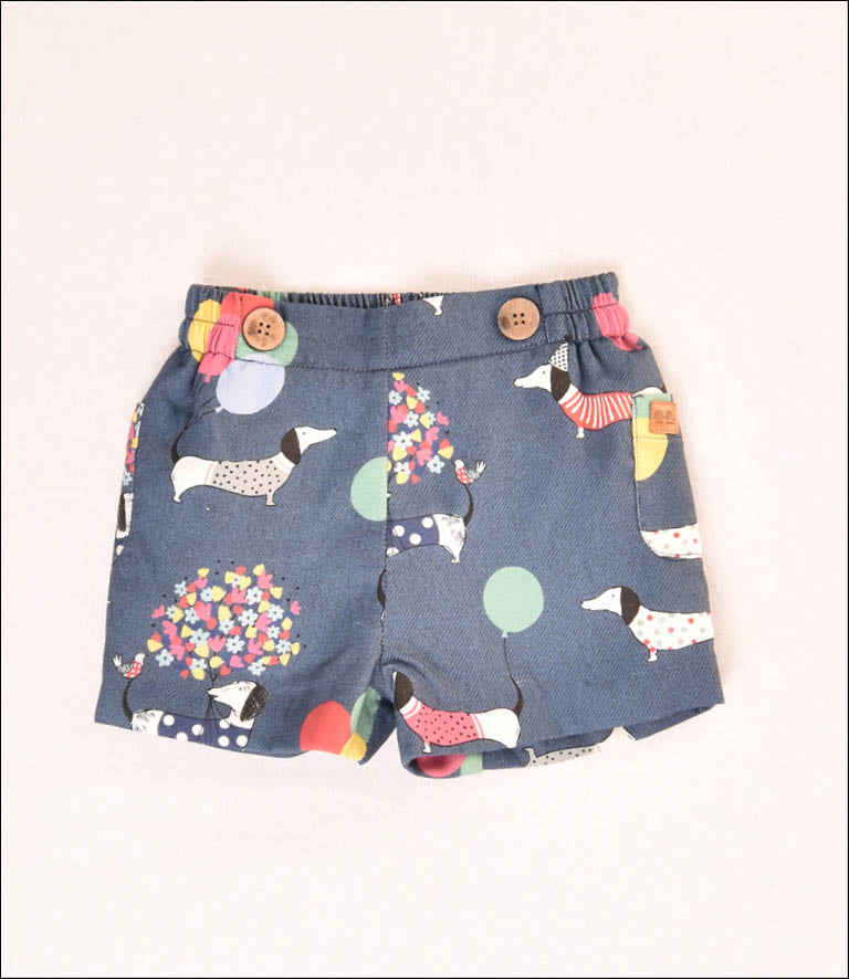 PANTALON CORTO PERRITOS NIÑO