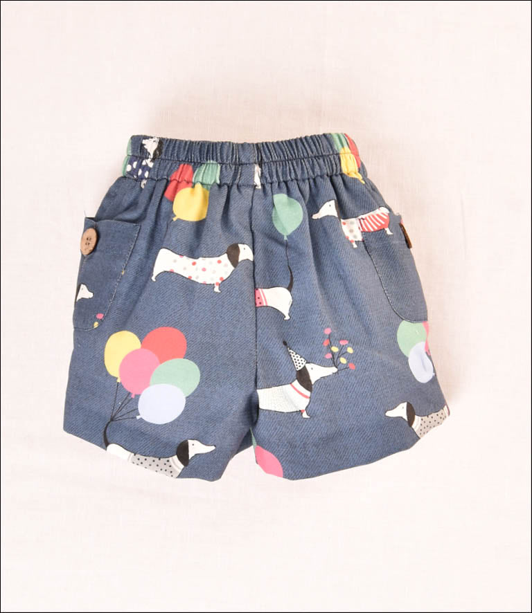 PANTALON CORTO PERRITOS NIÑO