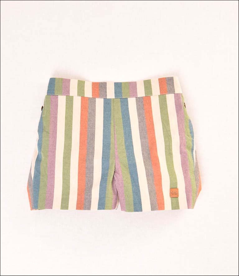 PANTALON CORTO RAYAS NIÑO