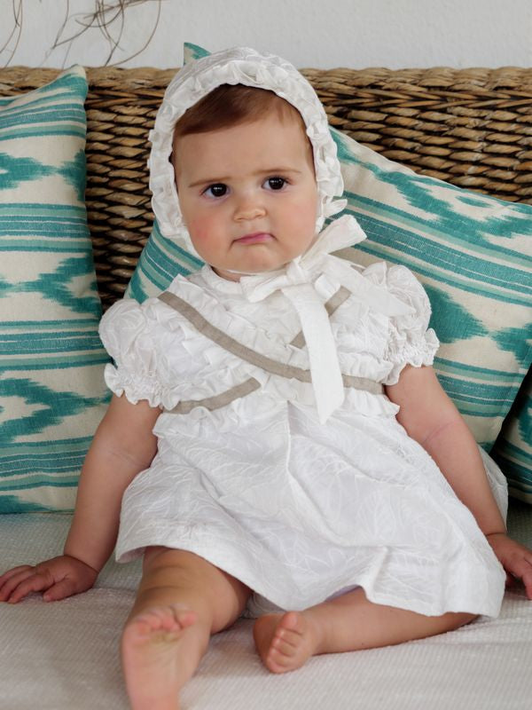 VESTIDO BORDADO BEBE 3P