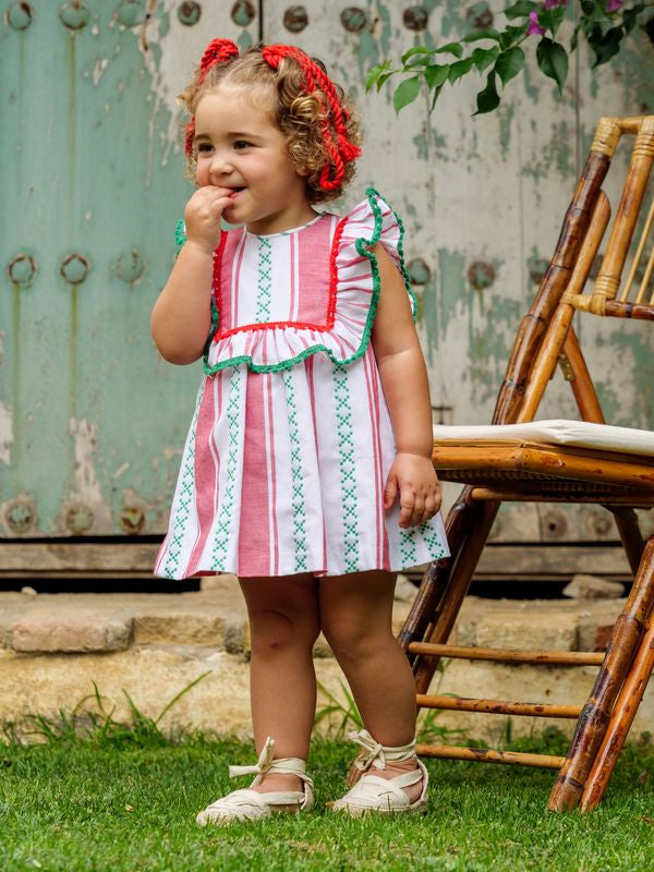 VESTIDO RAYAS BEBE 2P