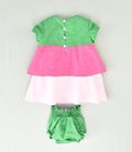 VESTIDO LINO TRICOLOR BEBE 2P