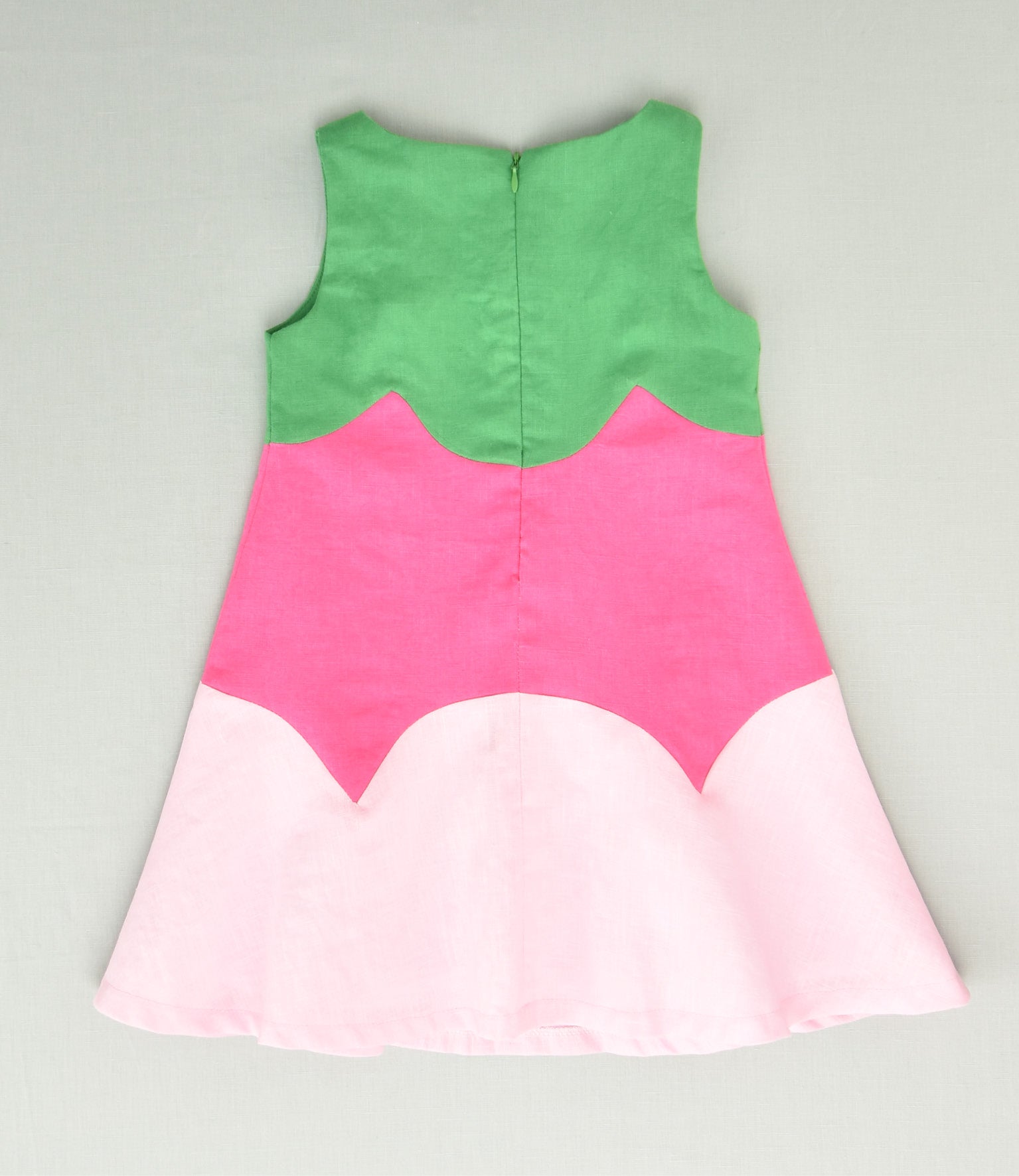 VESTIDO LINO TRICOLOR NIÑA
