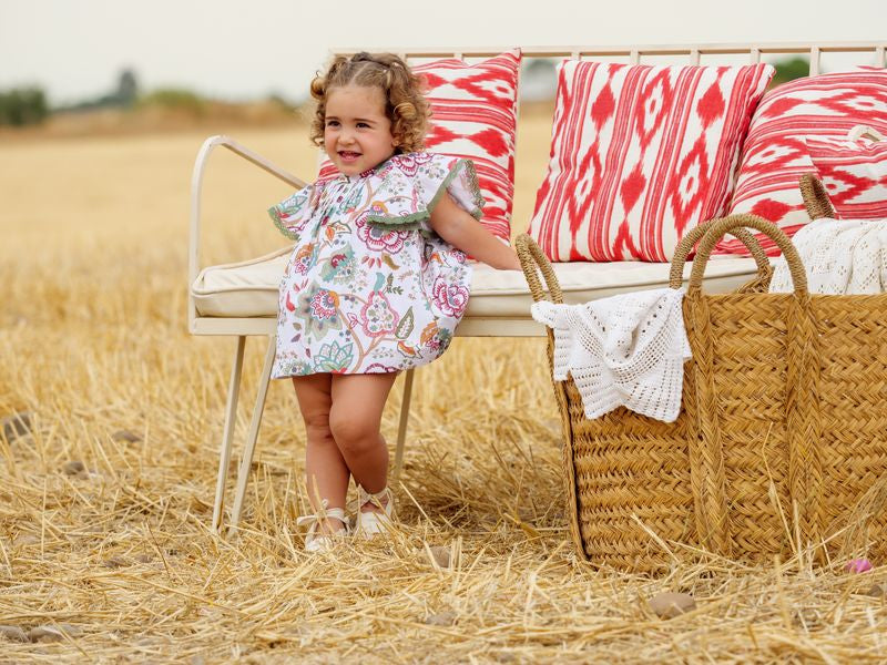VESTIDO FLORES BEBE 2P