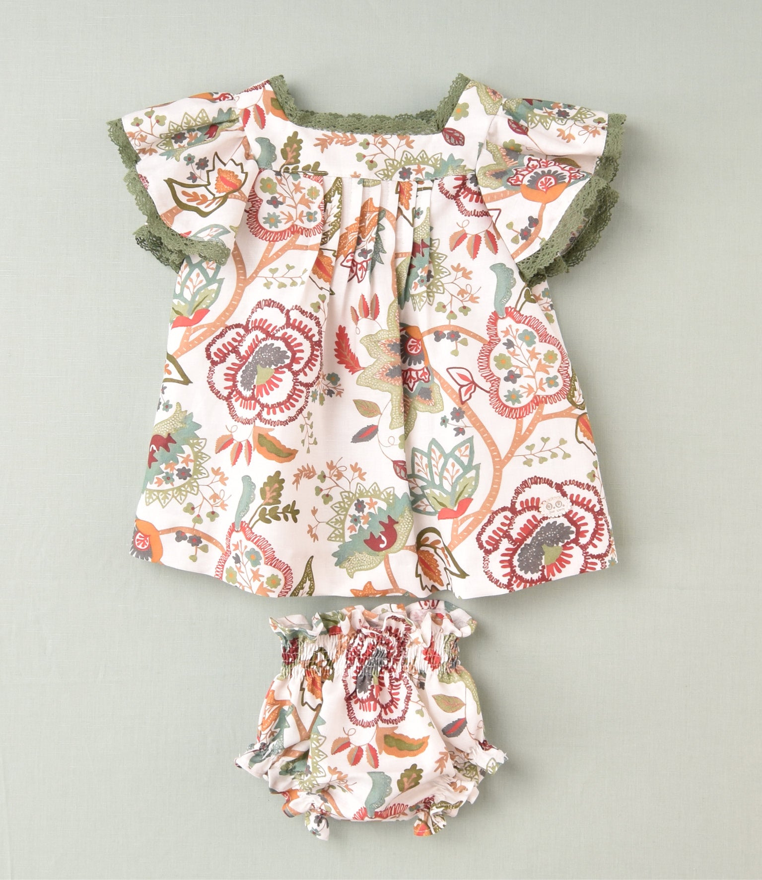 VESTIDO FLORES BEBE 2P
