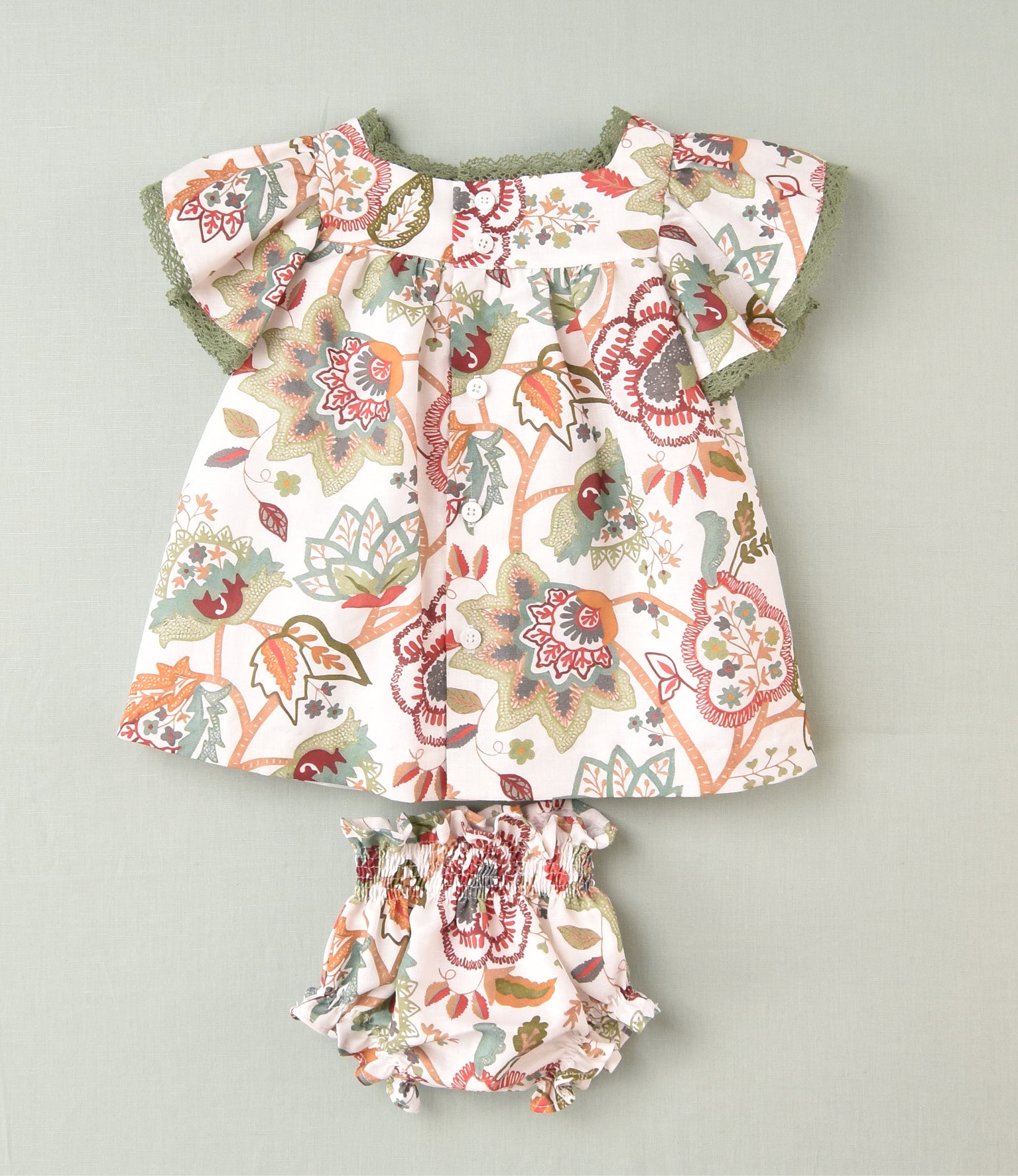 VESTIDO FLORES BEBE 2P