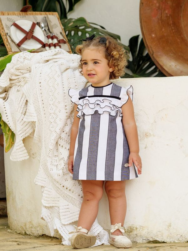 VESTIDOS RAYAS NEGRAS BEBE 2P