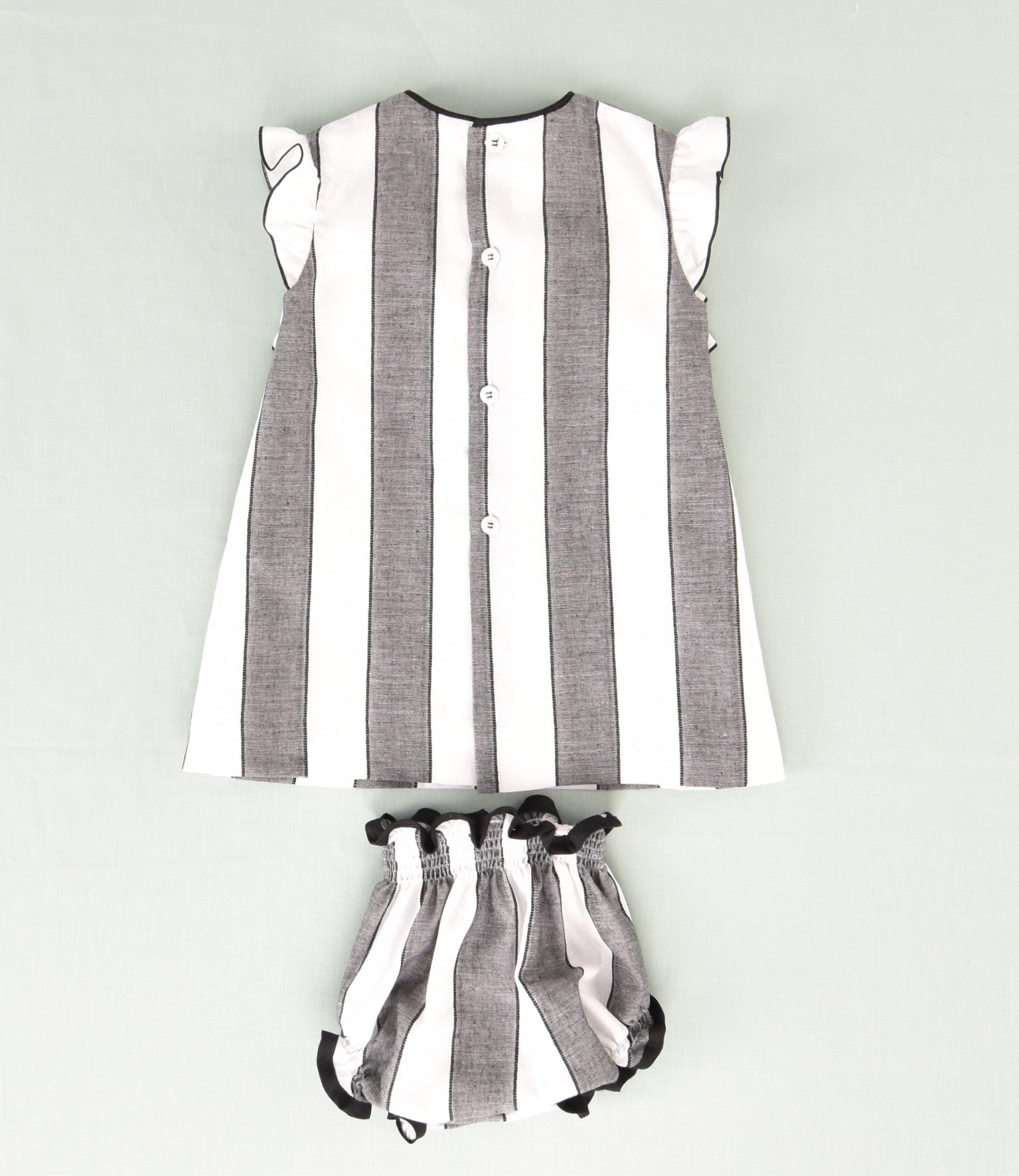 VESTIDOS RAYAS NEGRAS BEBE 2P