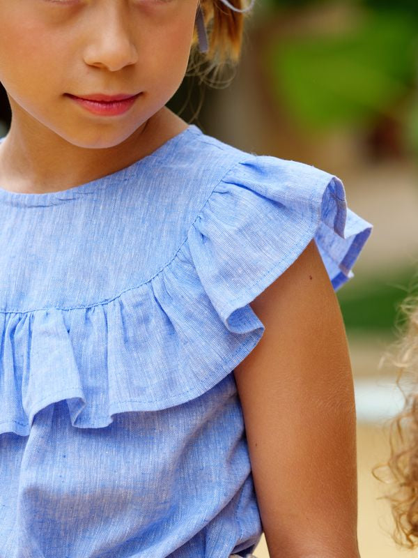 BLUSA LINO LISO NIÑA