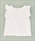 CAMISETA VOLANTE NIÑA PUNTO