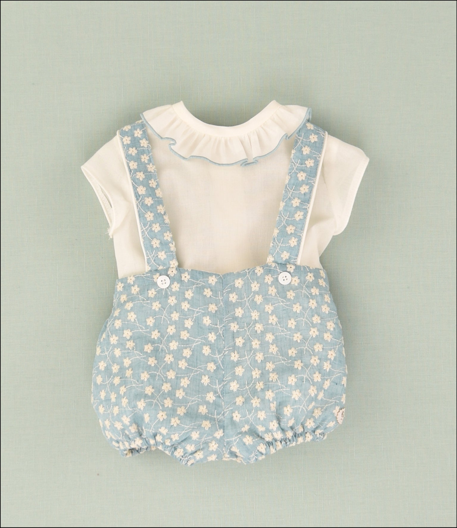 ENSEMBLE GRENOUILLÈRE BRODÉ BÉBÉ