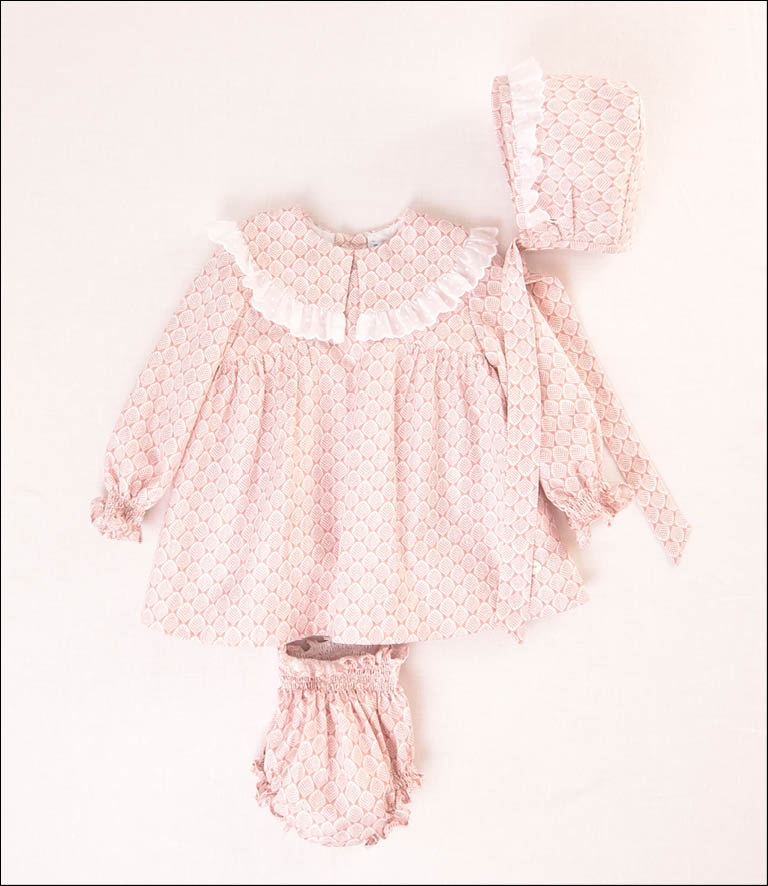 VESTIDO HOJAS BEBE 3P