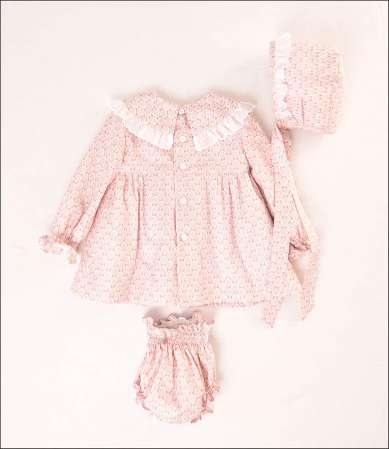 VESTIDO HOJAS BEBE 3P