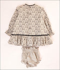 VESTIDO HOJAS BEBE 2P