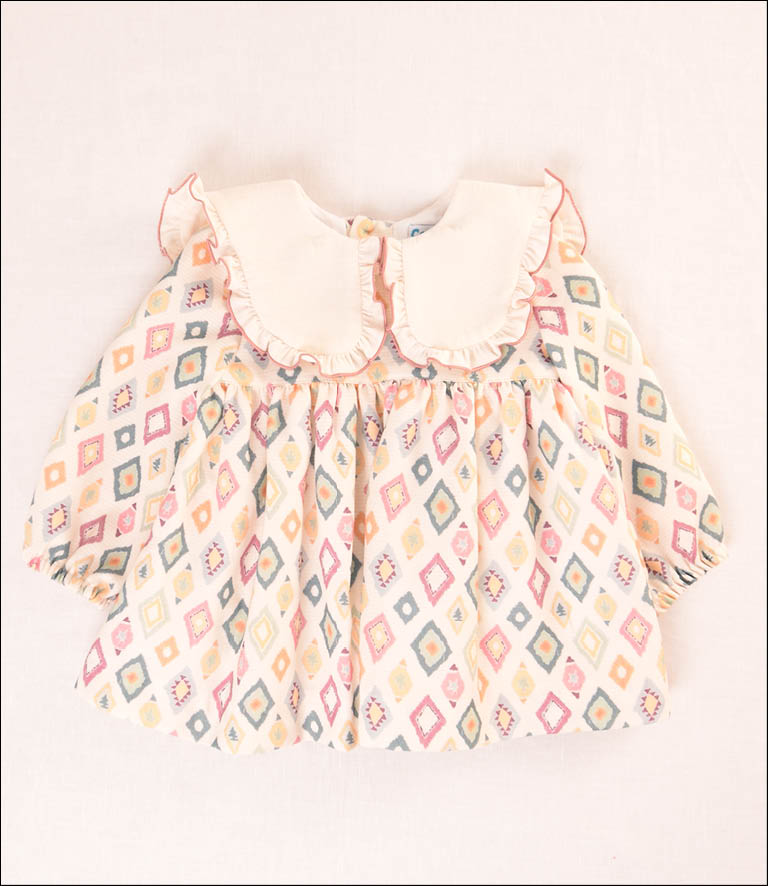 VESTIDO ROMBOS BEBE
