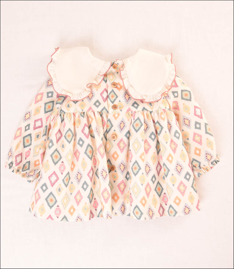 VESTIDO ROMBOS BEBE