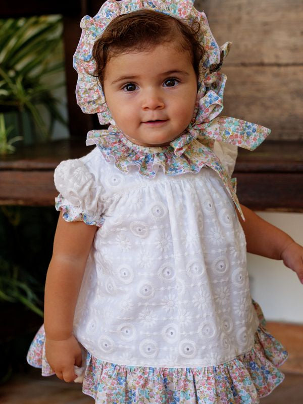 VESTIDO BORDADO BEBE 3P