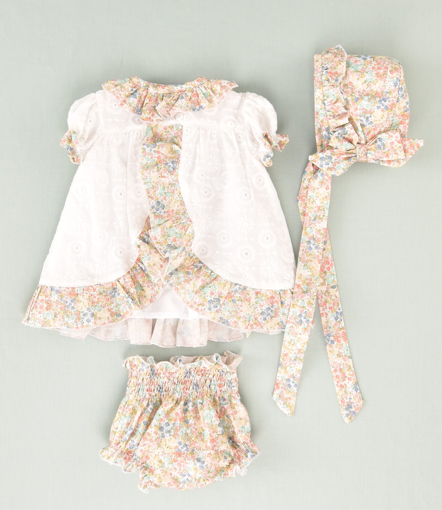 VESTIDO BORDADO BEBE 3P