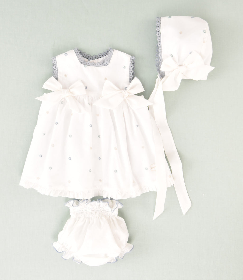 VESTIDO TOPO PERFORADO BEBE 3P