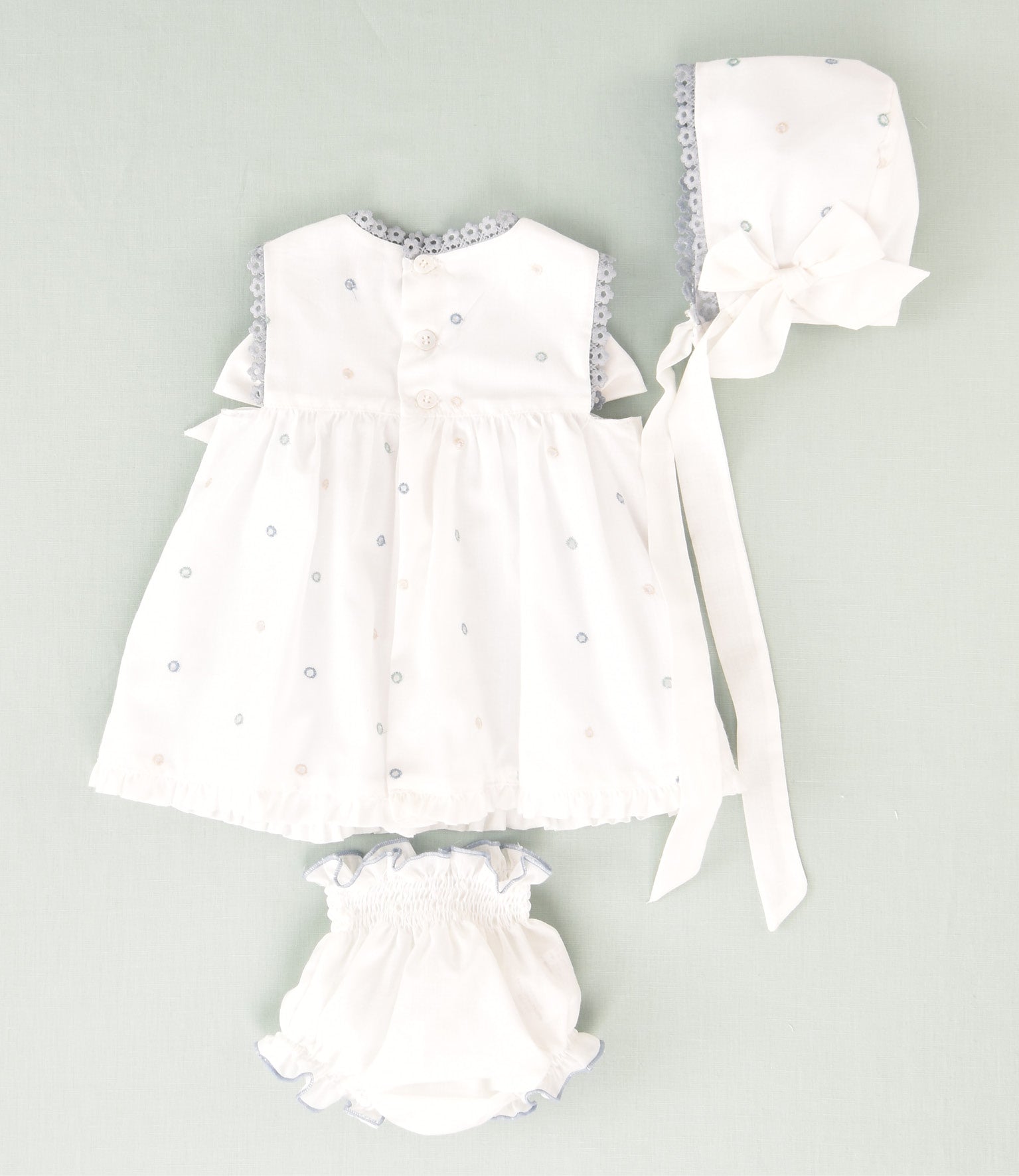 VESTIDO TOPO PERFORADO BEBE 3P