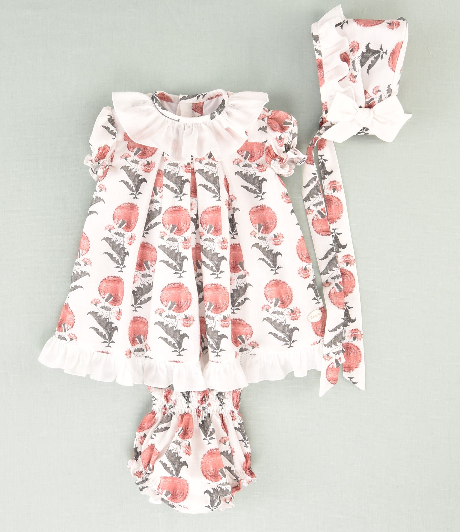 VESTIDO FLORES BEBE 3P