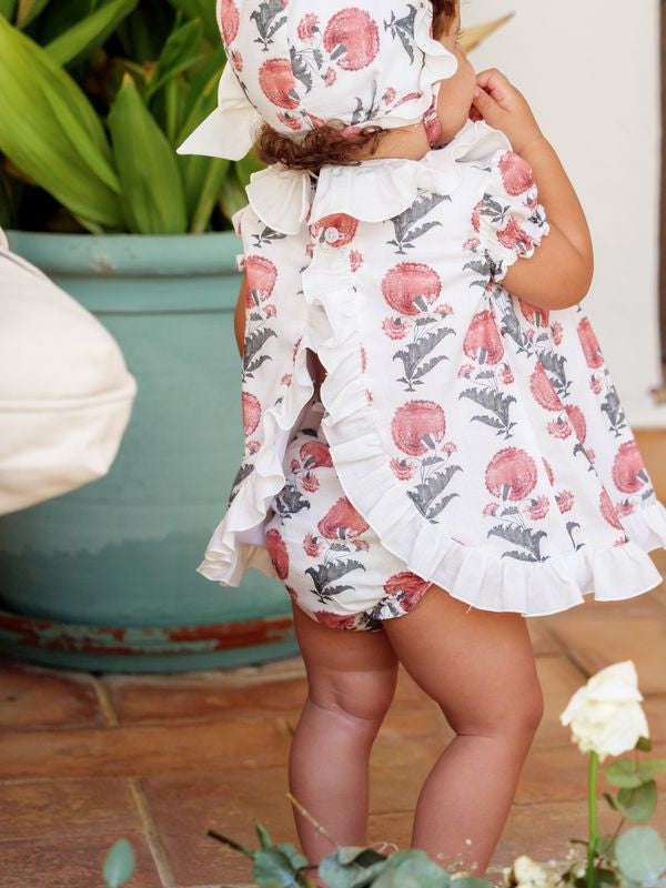 VESTIDO FLORES BEBE 3P