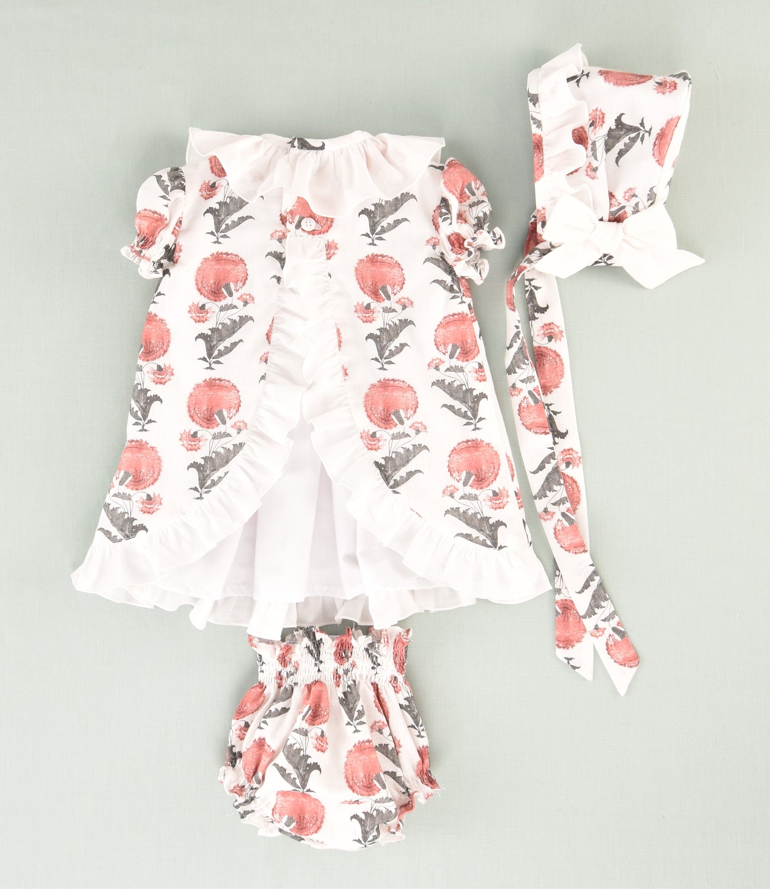 VESTIDO FLORES BEBE 3P
