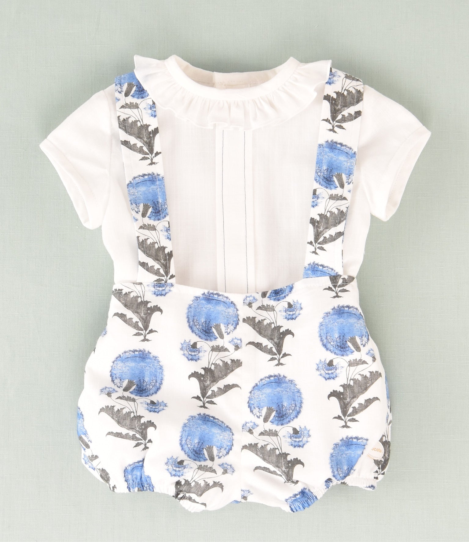 CONJUNTO RANA FLORES BEBE 2P