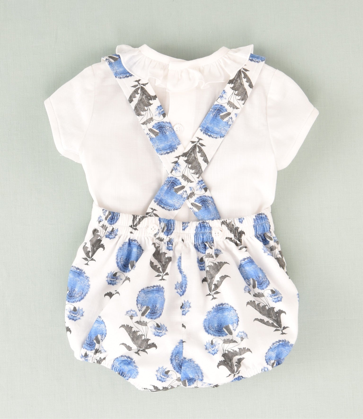 CONJUNTO RANA FLORES BEBE 2P