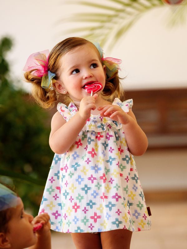 VESTIDO CRUCES BEBE NIÑA