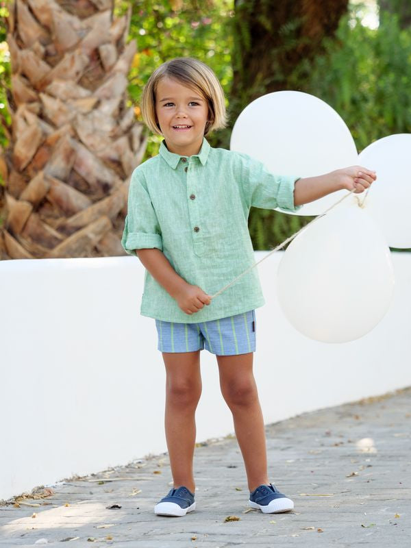 PANTALON CORTO RAYAS NIÑO
