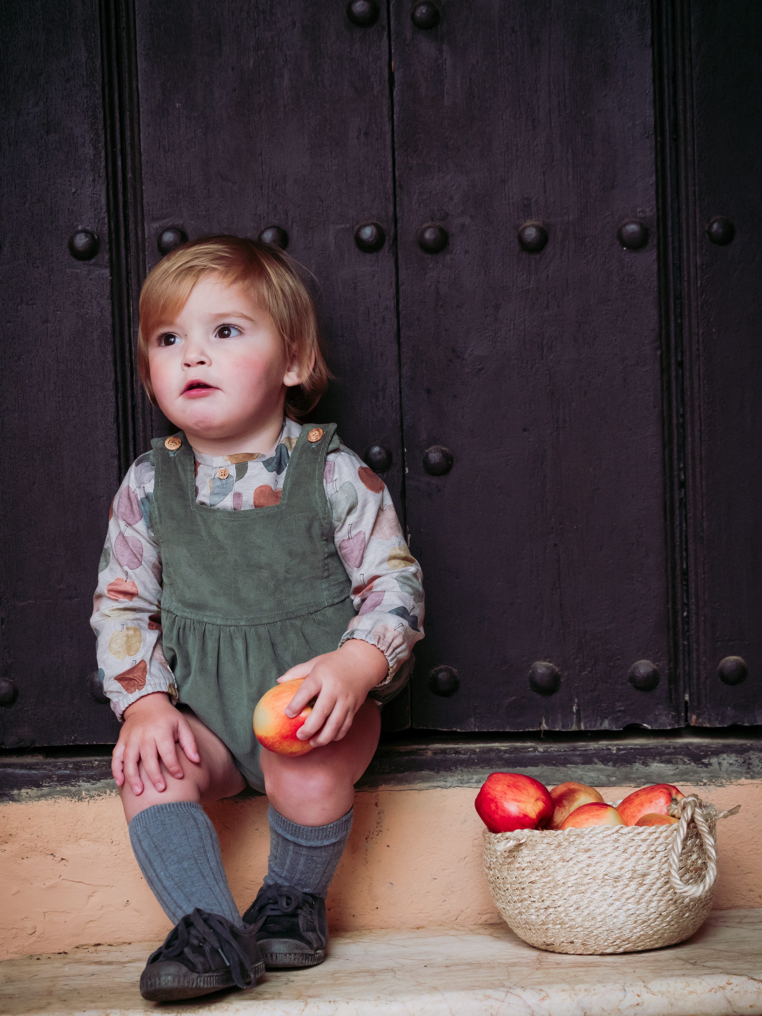 BLOUSE POMMES BÉBÉ