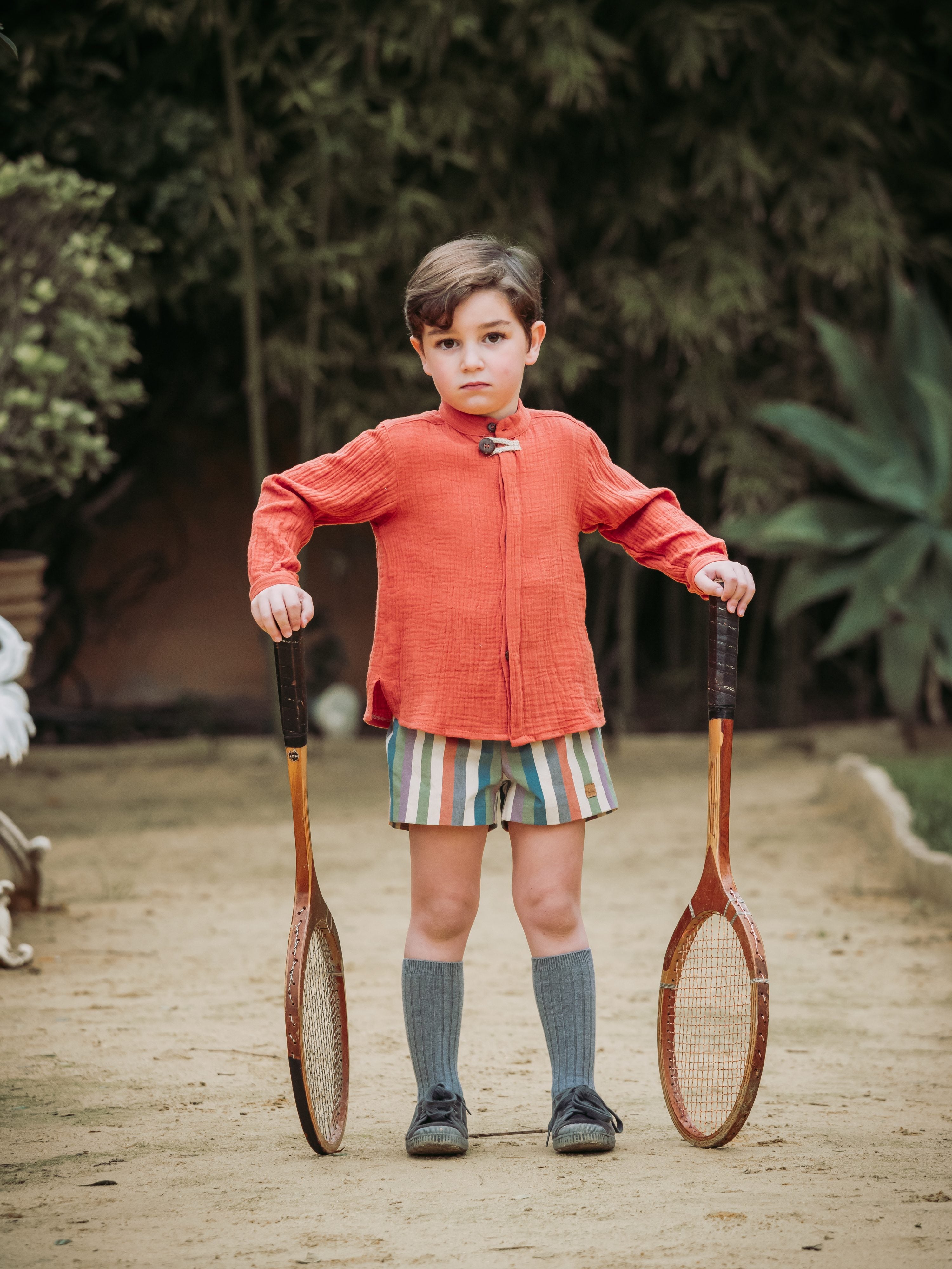 PANTALON CORTO RAYAS NIÑO