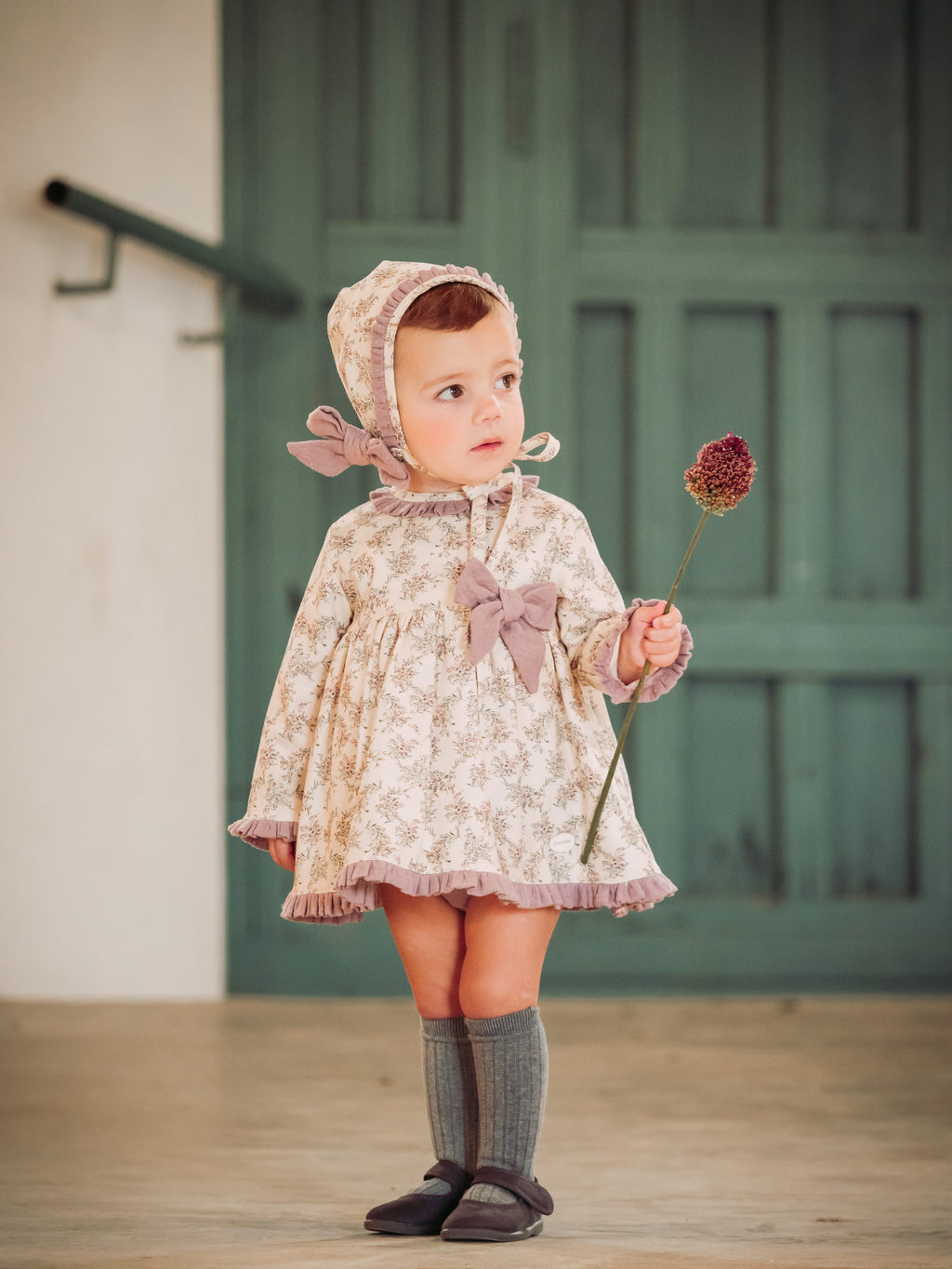 VESTIDO FLORES BEBE 3P